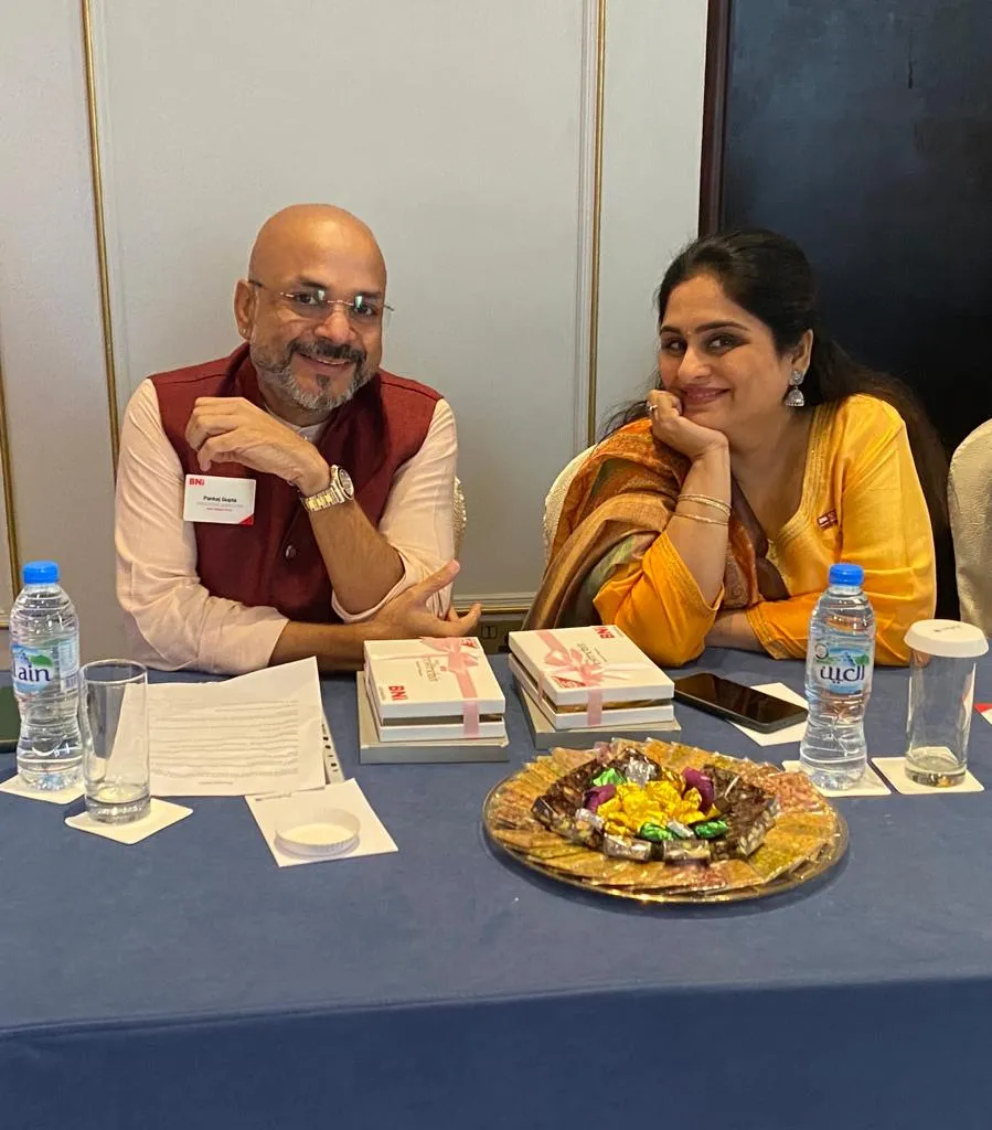 Pankaj Gupta with his wife Shalie Gupta